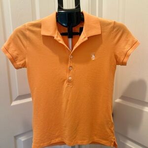 Orange Ralph Lauren Women’s Slim Fit Stretch Polo